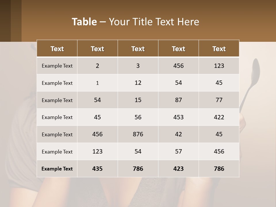 A Woman Drinking A Cup Of Coffee With A Spoon PowerPoint Template