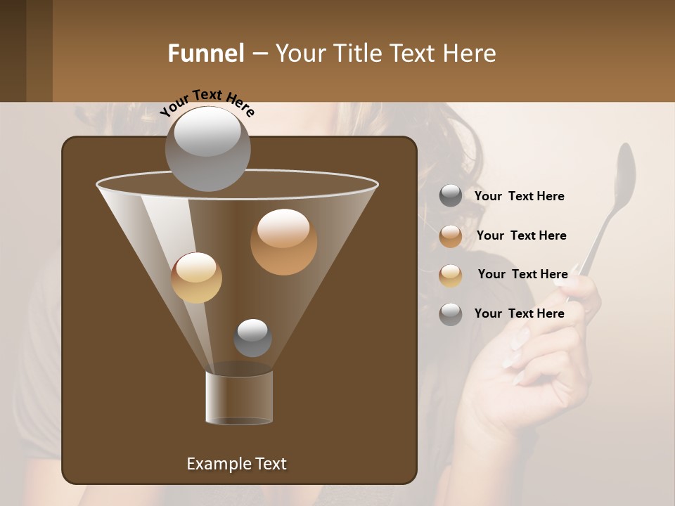 A Woman Drinking A Cup Of Coffee With A Spoon PowerPoint Template