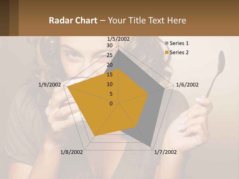 A Woman Drinking A Cup Of Coffee With A Spoon PowerPoint Template