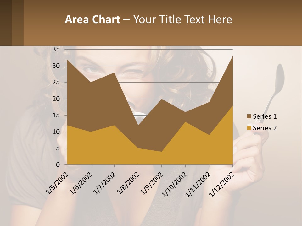 A Woman Drinking A Cup Of Coffee With A Spoon PowerPoint Template