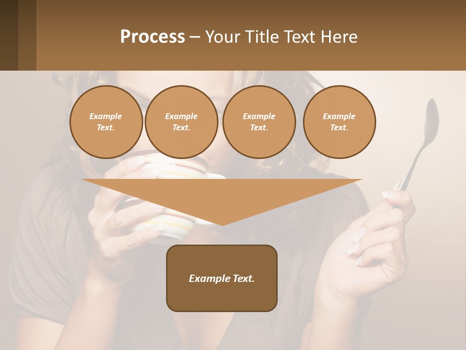 A Woman Drinking A Cup Of Coffee With A Spoon PowerPoint Template