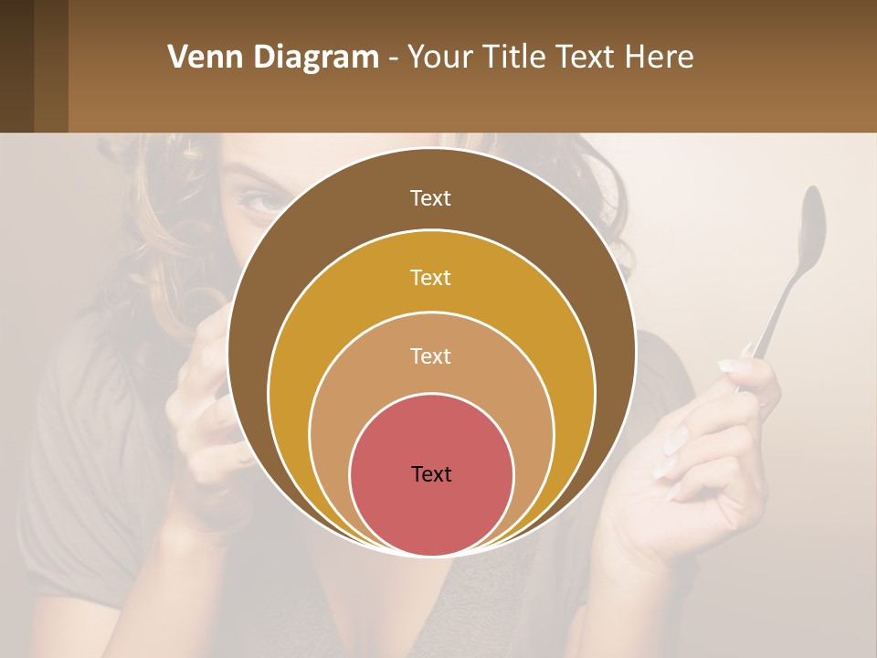 A Woman Drinking A Cup Of Coffee With A Spoon PowerPoint Template