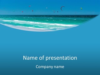 A Group Of Kites Flying Over The Ocean PowerPoint Template