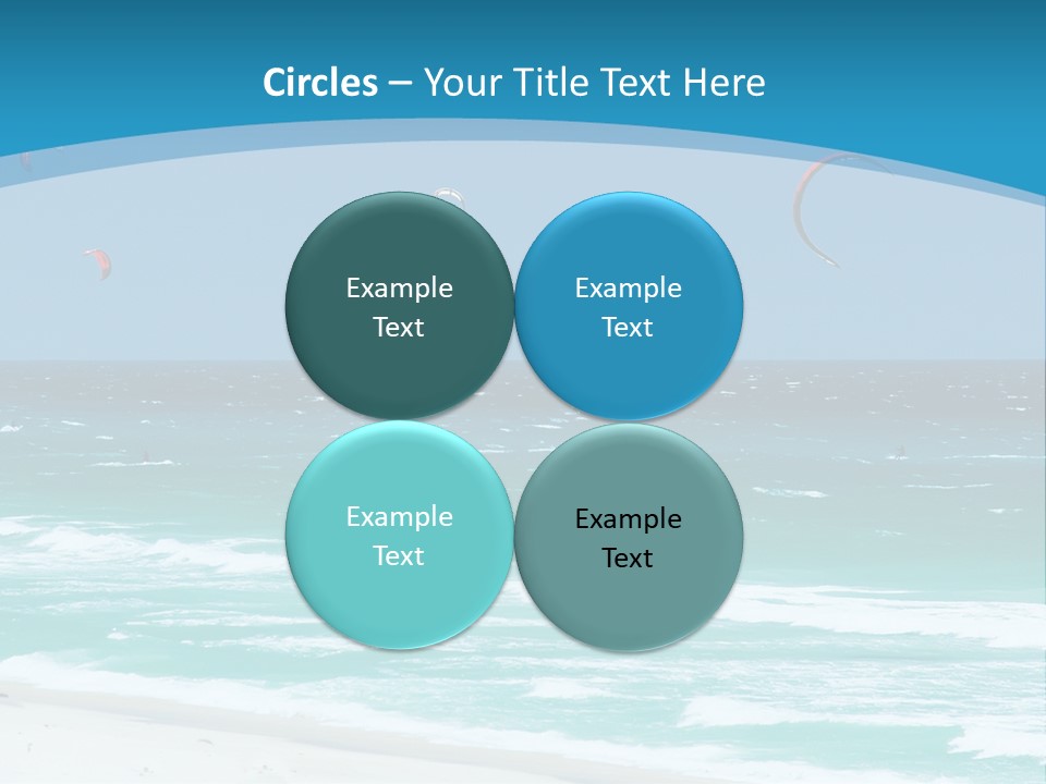 A Group Of Kites Flying Over The Ocean PowerPoint Template