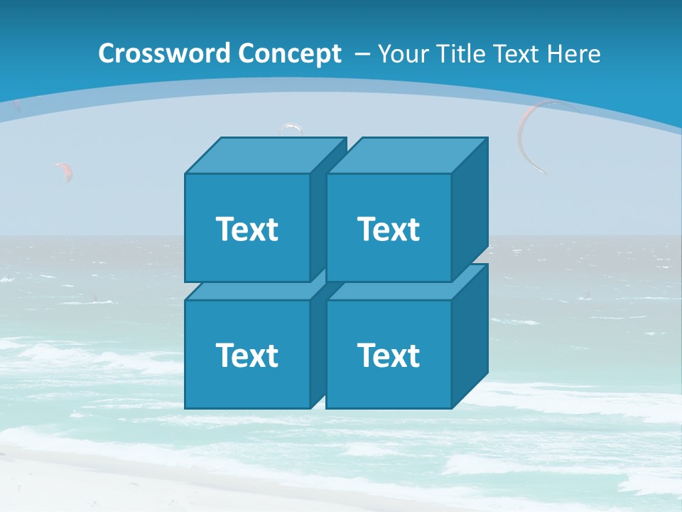 A Group Of Kites Flying Over The Ocean PowerPoint Template