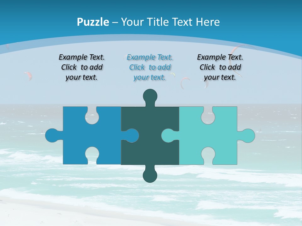 A Group Of Kites Flying Over The Ocean PowerPoint Template