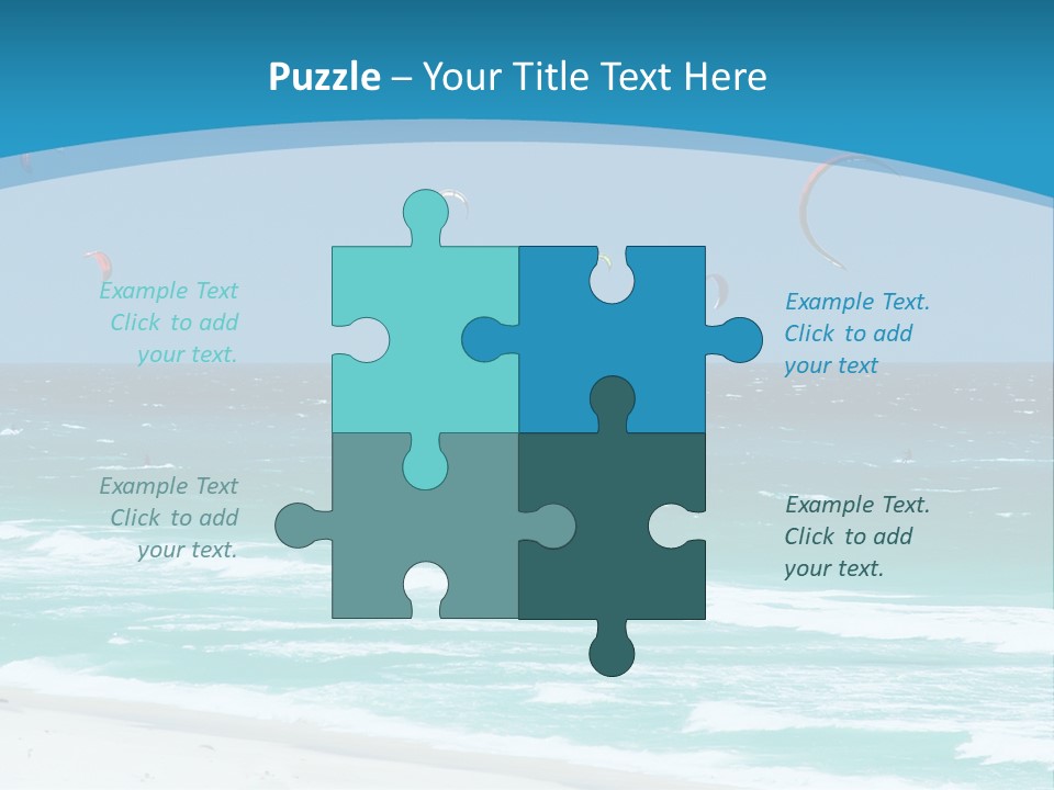 A Group Of Kites Flying Over The Ocean PowerPoint Template