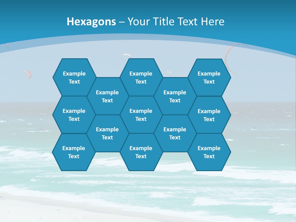 A Group Of Kites Flying Over The Ocean PowerPoint Template