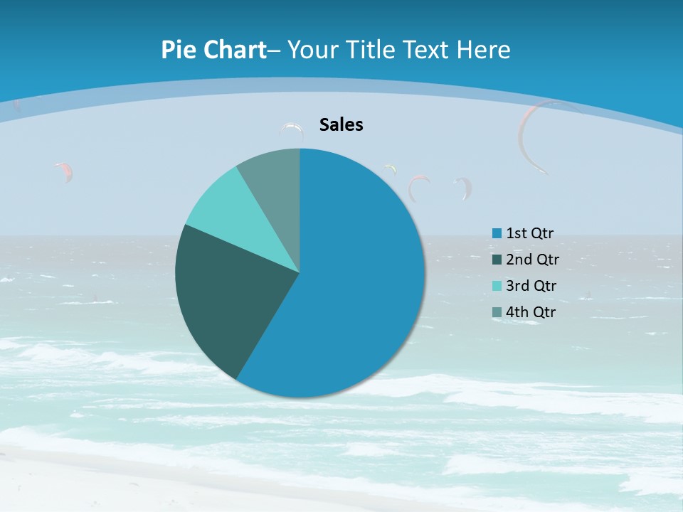 A Group Of Kites Flying Over The Ocean PowerPoint Template