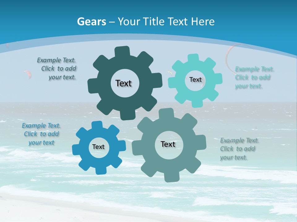 A Group Of Kites Flying Over The Ocean PowerPoint Template