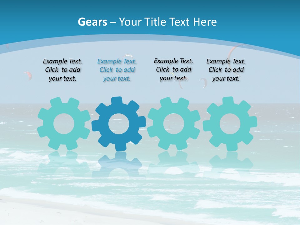 A Group Of Kites Flying Over The Ocean PowerPoint Template