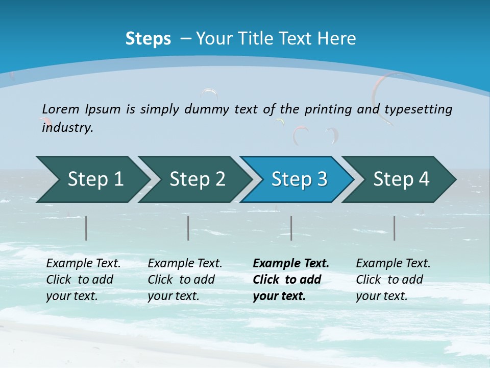 A Group Of Kites Flying Over The Ocean PowerPoint Template