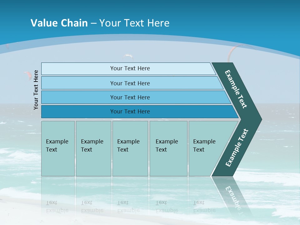 A Group Of Kites Flying Over The Ocean PowerPoint Template