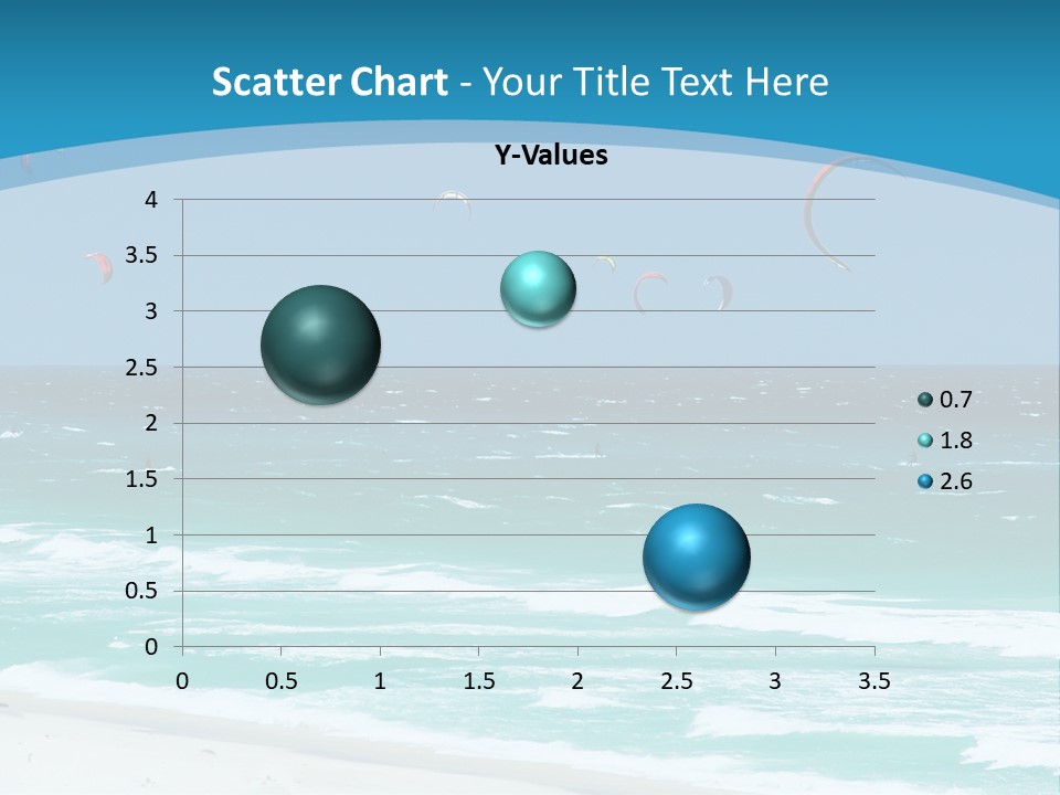 A Group Of Kites Flying Over The Ocean PowerPoint Template