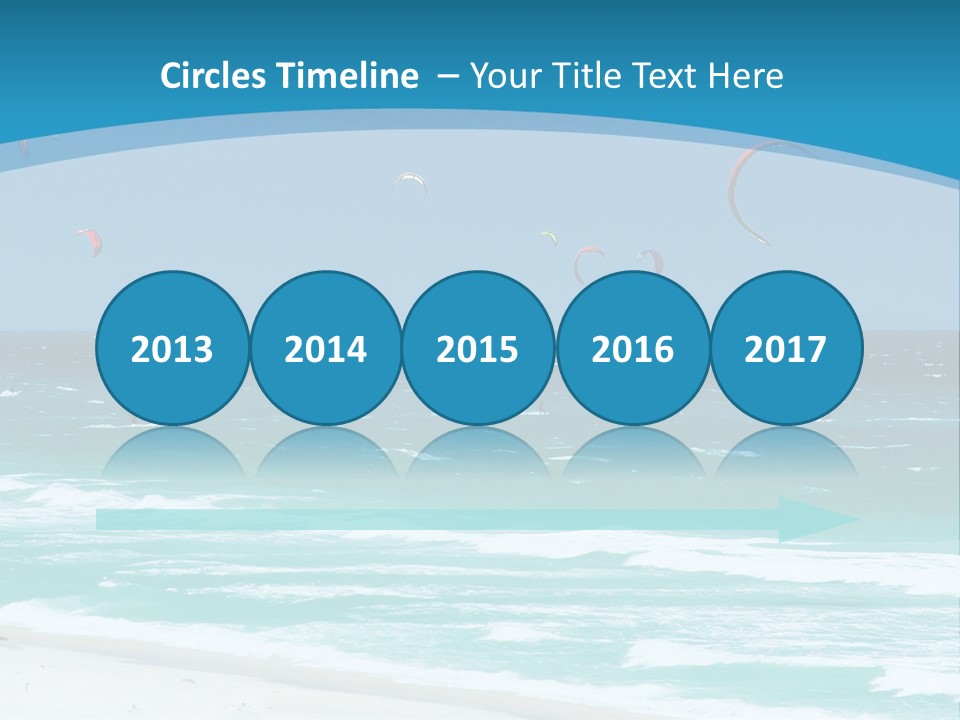 A Group Of Kites Flying Over The Ocean PowerPoint Template