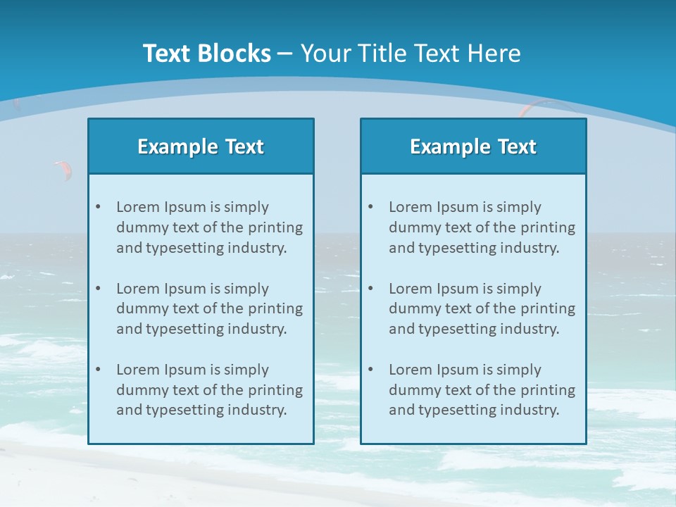 A Group Of Kites Flying Over The Ocean PowerPoint Template