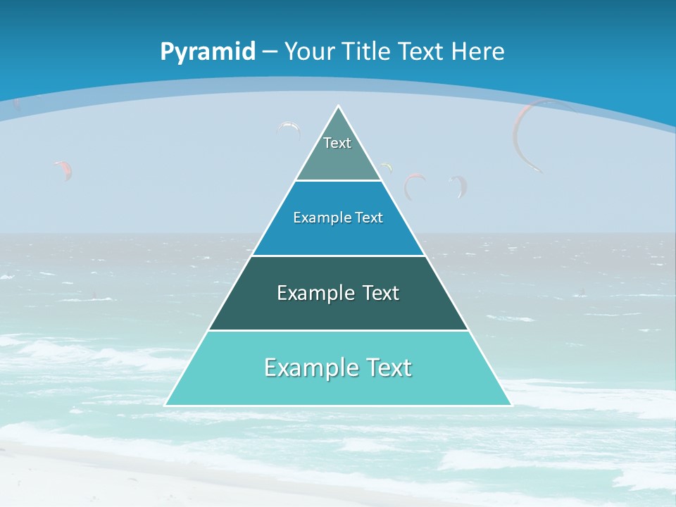 A Group Of Kites Flying Over The Ocean PowerPoint Template