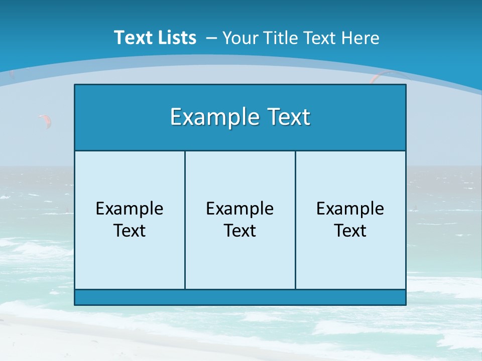 A Group Of Kites Flying Over The Ocean PowerPoint Template