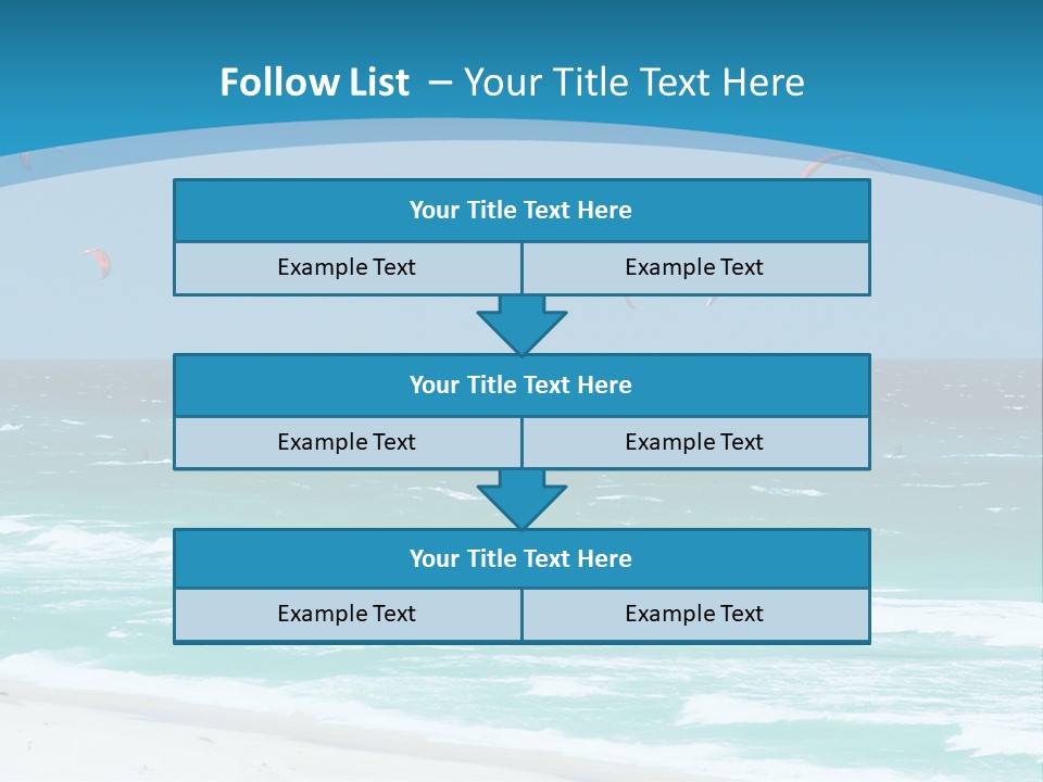A Group Of Kites Flying Over The Ocean PowerPoint Template