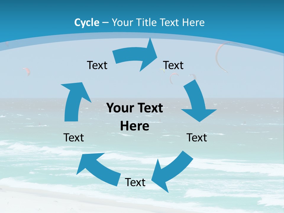 A Group Of Kites Flying Over The Ocean PowerPoint Template