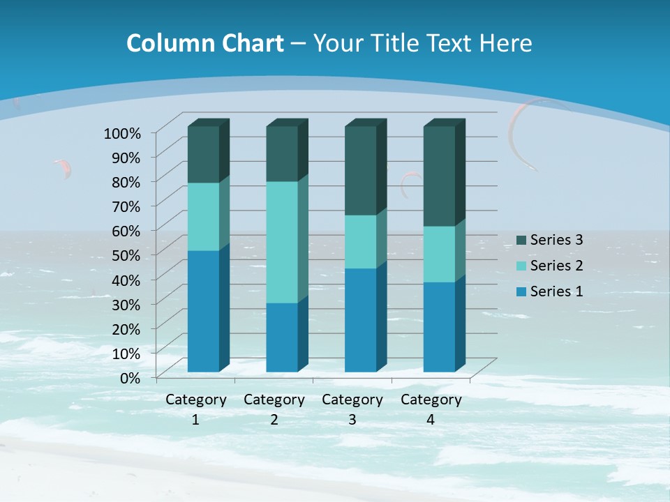 A Group Of Kites Flying Over The Ocean PowerPoint Template