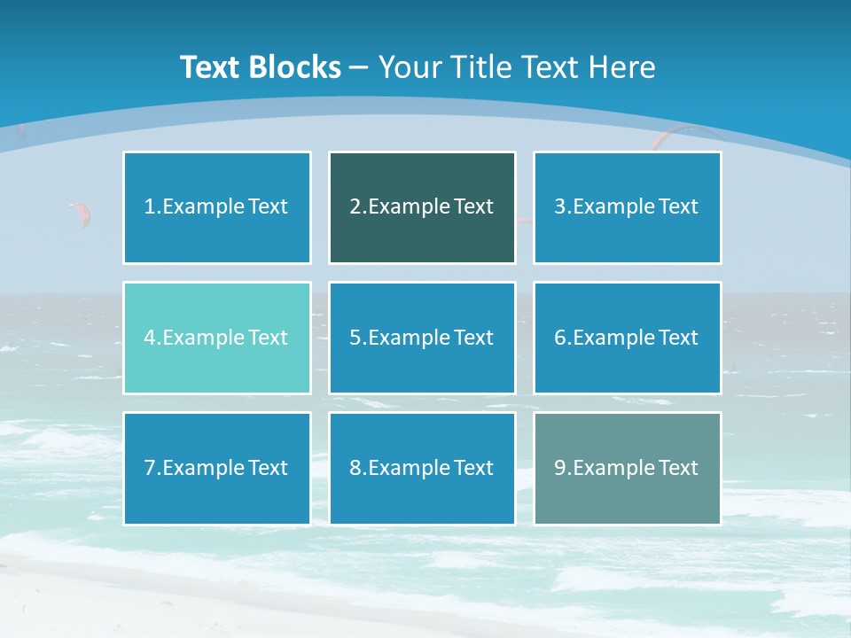 A Group Of Kites Flying Over The Ocean PowerPoint Template