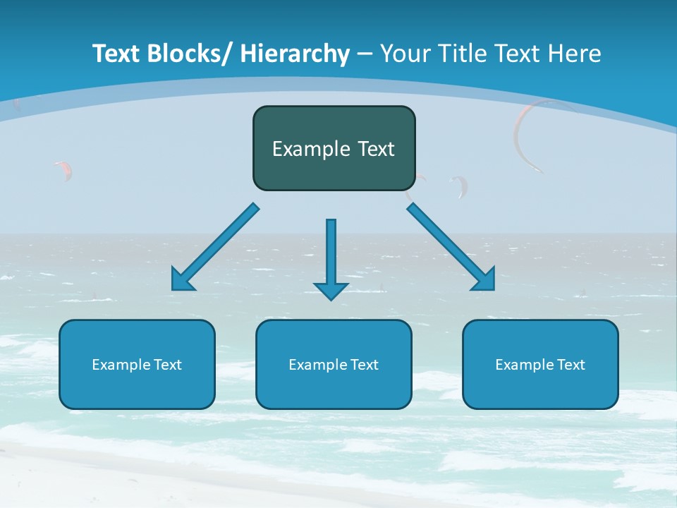 A Group Of Kites Flying Over The Ocean PowerPoint Template