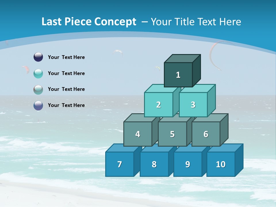 A Group Of Kites Flying Over The Ocean PowerPoint Template