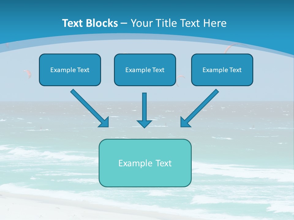 A Group Of Kites Flying Over The Ocean PowerPoint Template