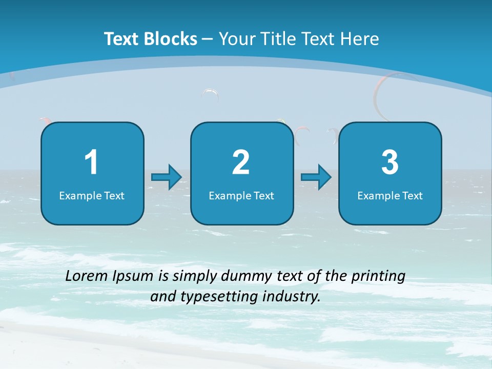A Group Of Kites Flying Over The Ocean PowerPoint Template