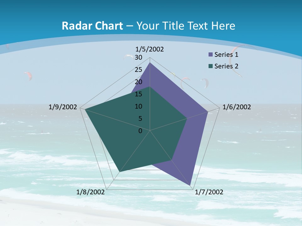 A Group Of Kites Flying Over The Ocean PowerPoint Template