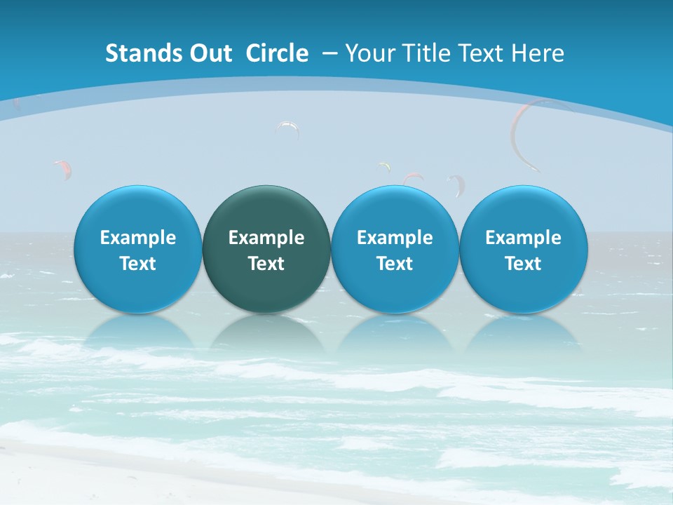 A Group Of Kites Flying Over The Ocean PowerPoint Template