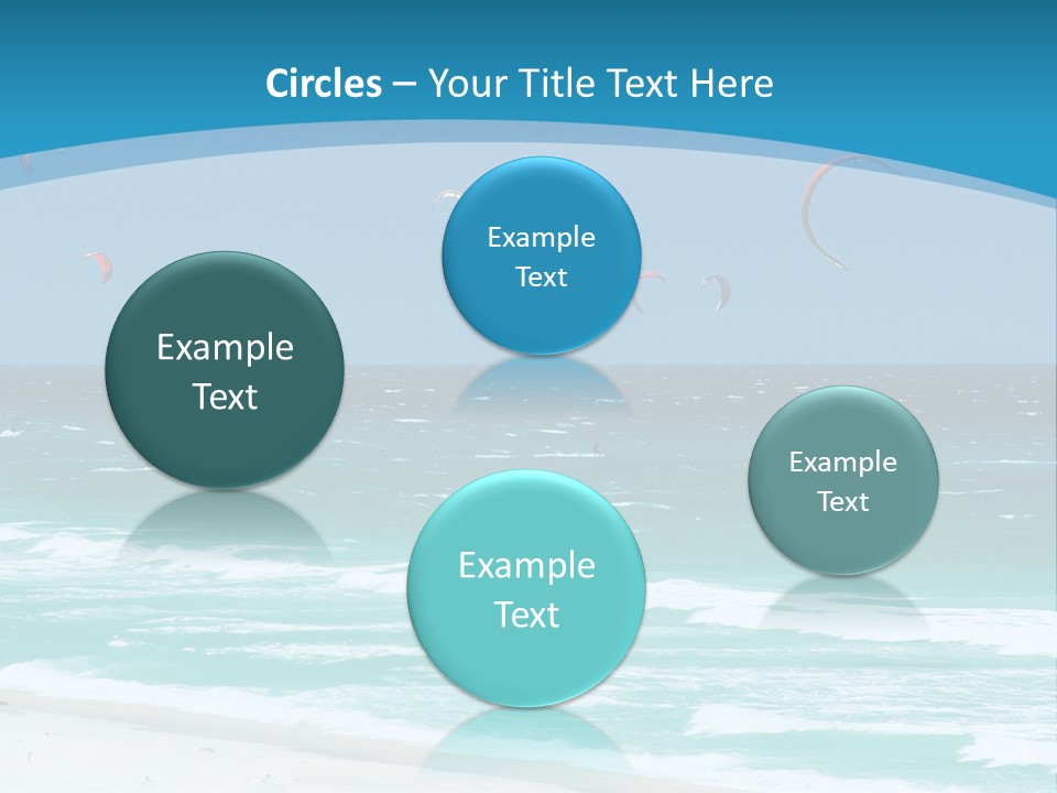 A Group Of Kites Flying Over The Ocean PowerPoint Template