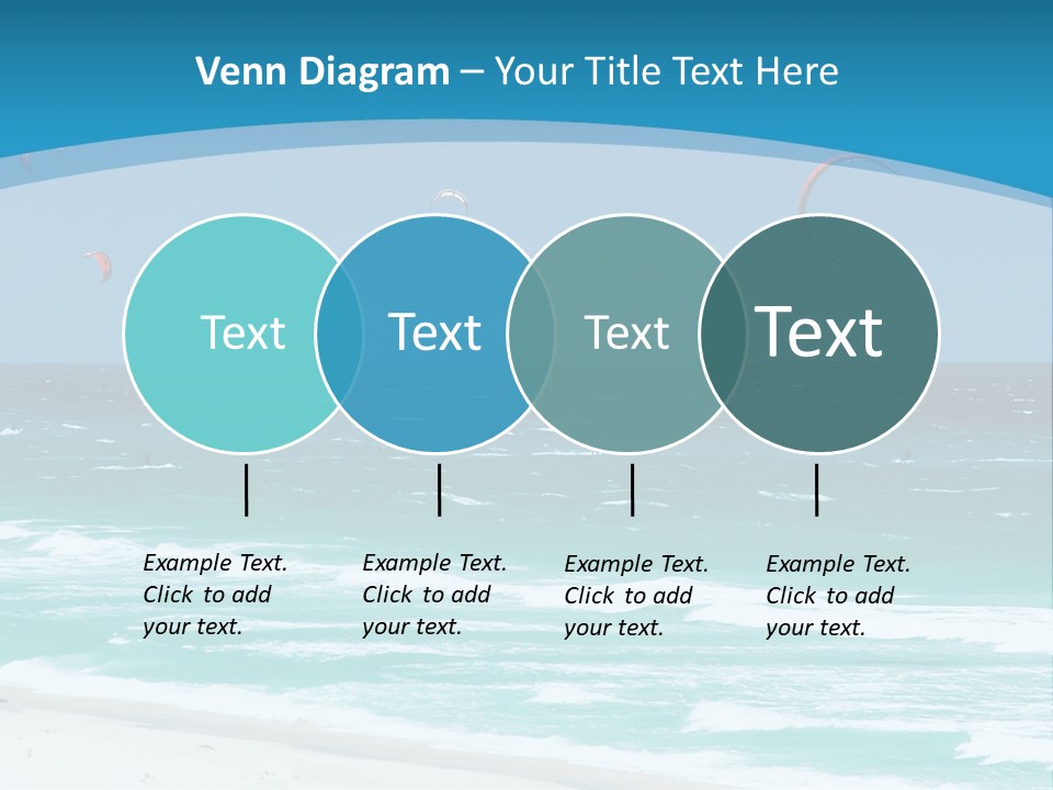 A Group Of Kites Flying Over The Ocean PowerPoint Template