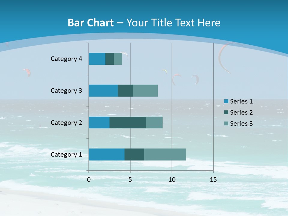 A Group Of Kites Flying Over The Ocean PowerPoint Template