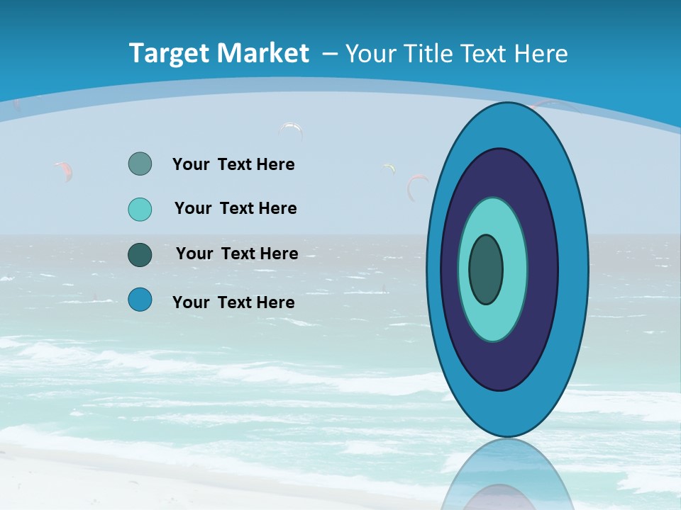 A Group Of Kites Flying Over The Ocean PowerPoint Template