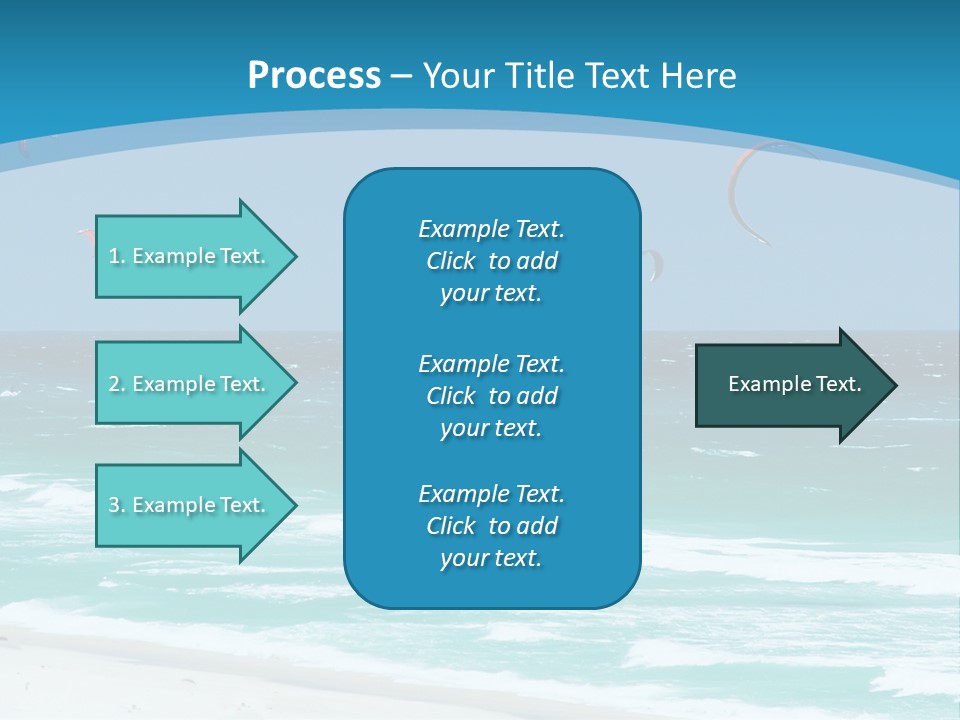 A Group Of Kites Flying Over The Ocean PowerPoint Template