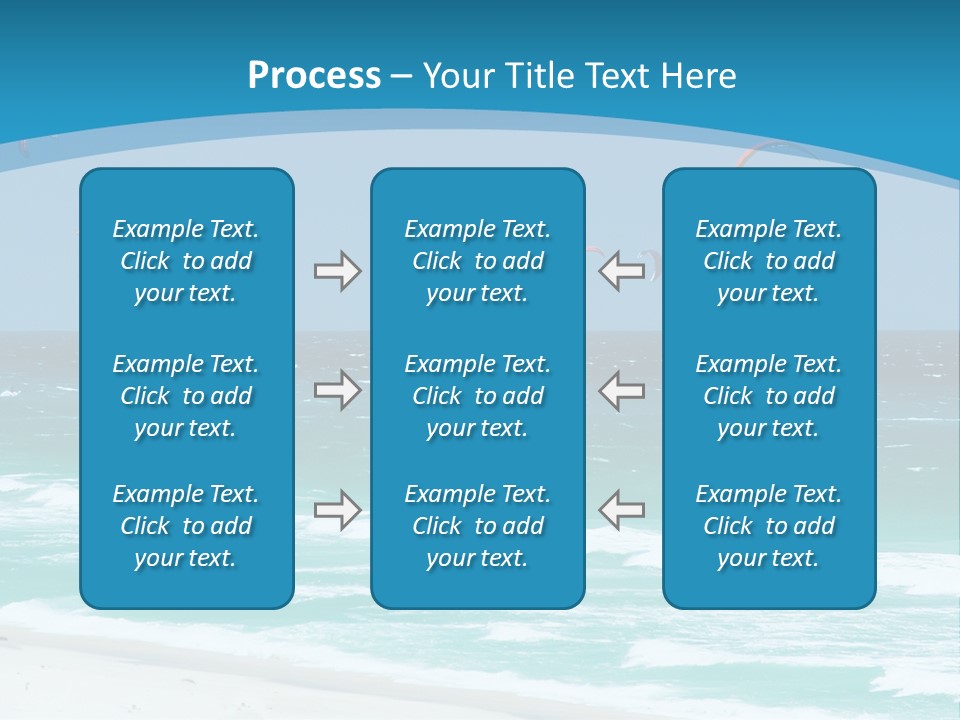 A Group Of Kites Flying Over The Ocean PowerPoint Template