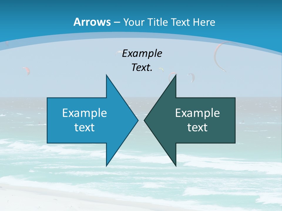 A Group Of Kites Flying Over The Ocean PowerPoint Template