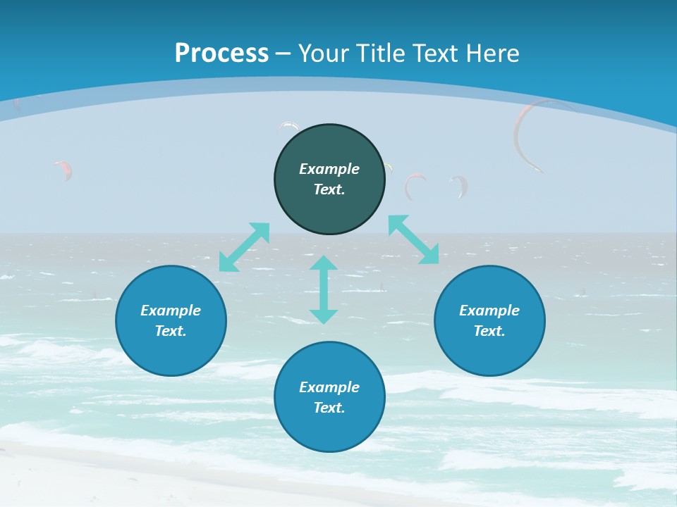 A Group Of Kites Flying Over The Ocean PowerPoint Template