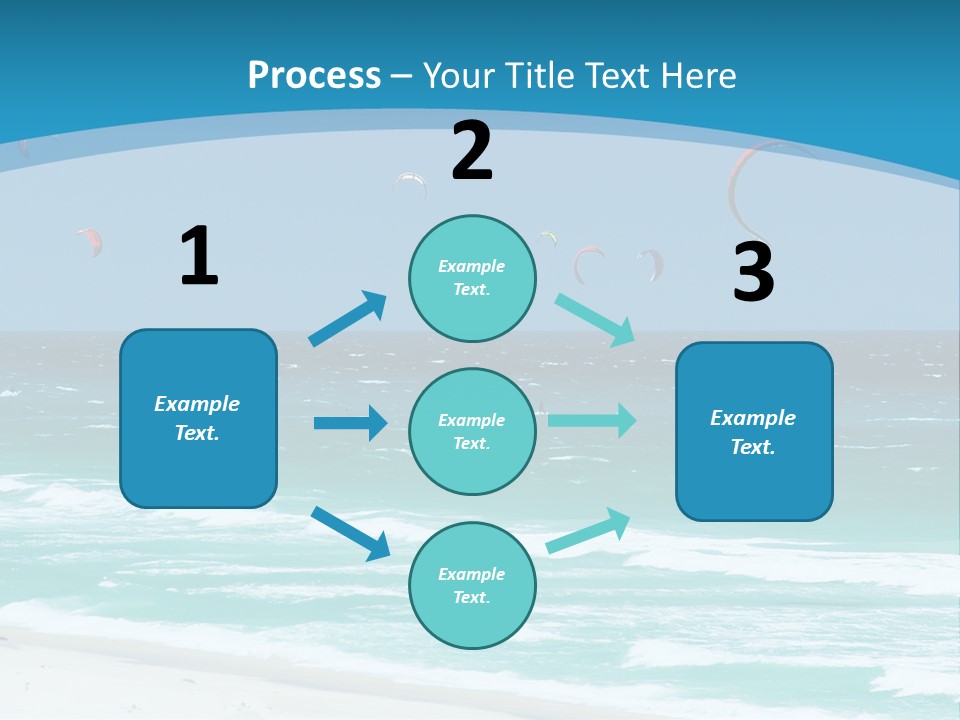 A Group Of Kites Flying Over The Ocean PowerPoint Template
