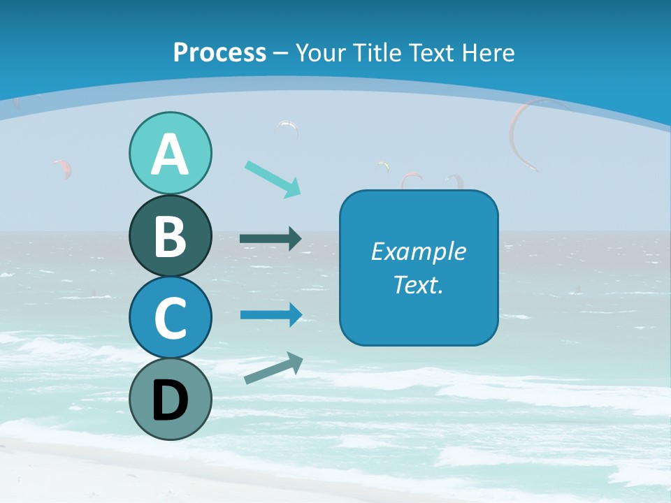 A Group Of Kites Flying Over The Ocean PowerPoint Template