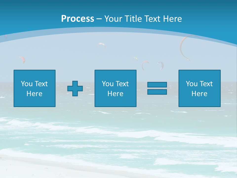 A Group Of Kites Flying Over The Ocean PowerPoint Template