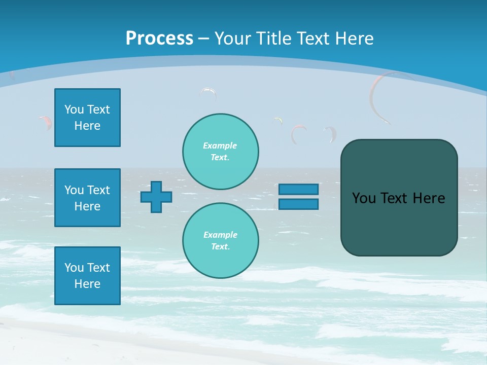 A Group Of Kites Flying Over The Ocean PowerPoint Template