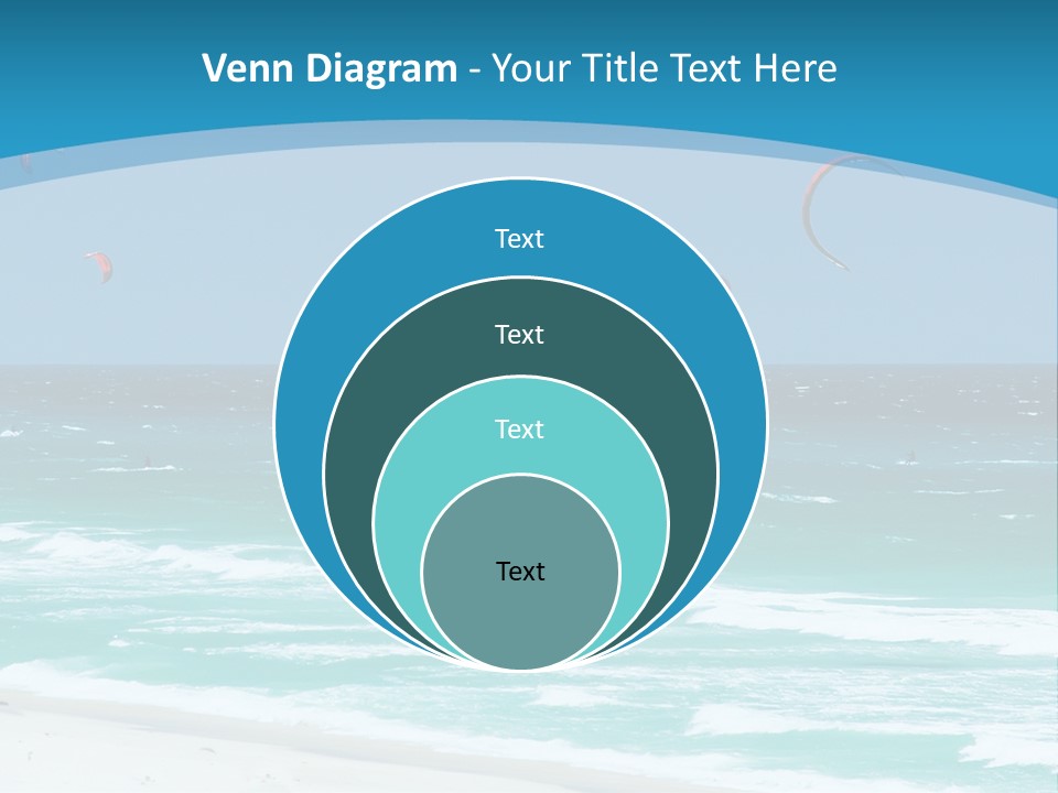 A Group Of Kites Flying Over The Ocean PowerPoint Template