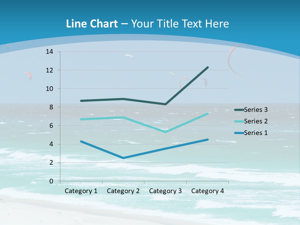 A Group Of Kites Flying Over The Ocean PowerPoint Template