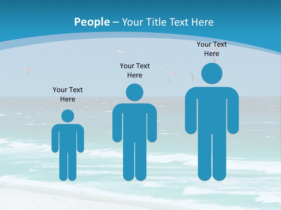 A Group Of Kites Flying Over The Ocean PowerPoint Template