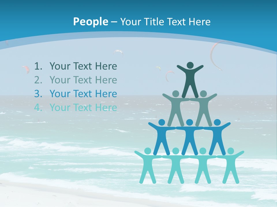 A Group Of Kites Flying Over The Ocean PowerPoint Template