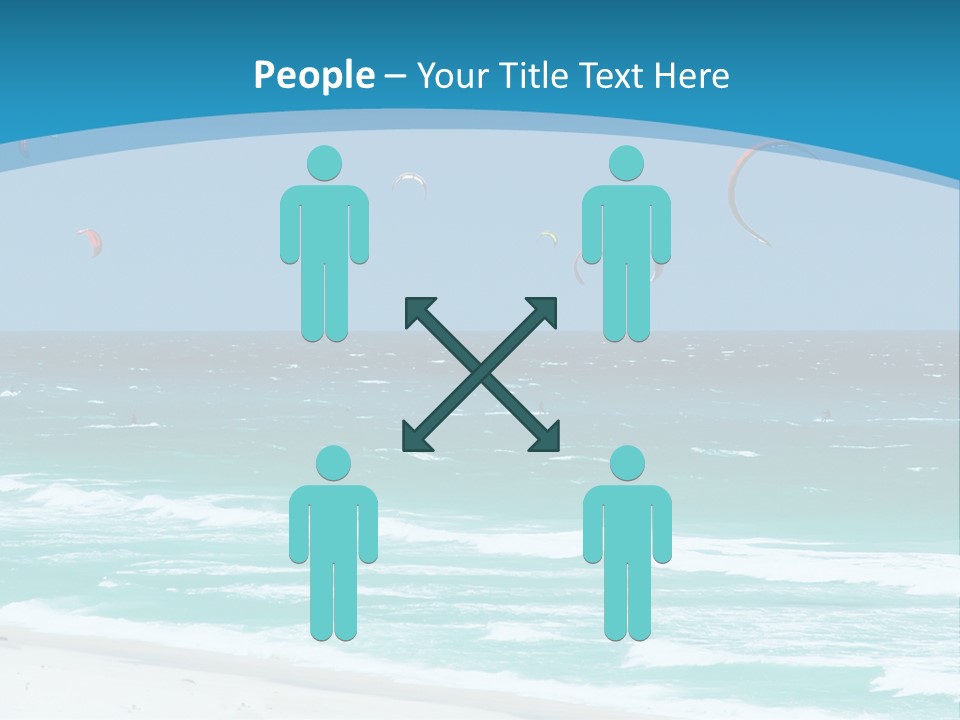 A Group Of Kites Flying Over The Ocean PowerPoint Template