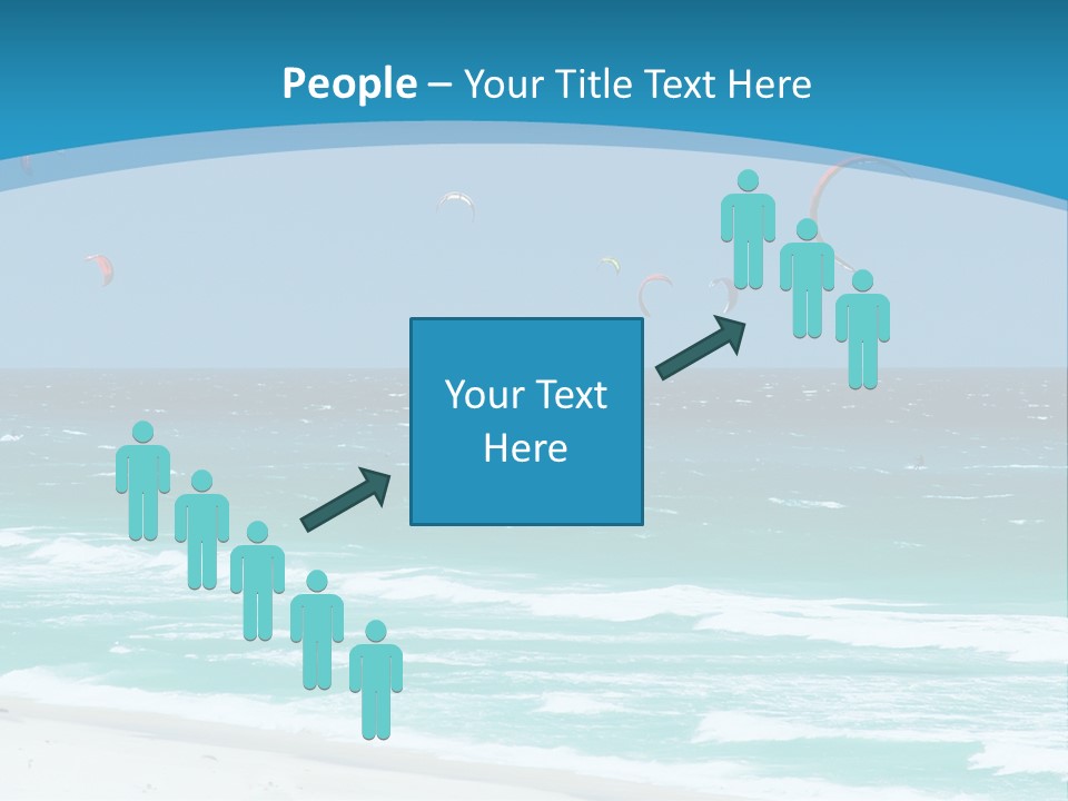 A Group Of Kites Flying Over The Ocean PowerPoint Template